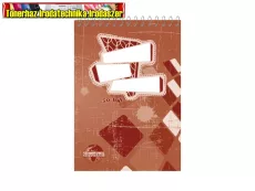 Spirálos zsebkönyv (notesz) A5 50 lapos KOCKÁS (jegyzettömb) SILVERBALL