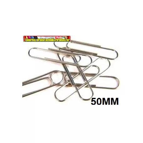 Gémkapocs 50mm fém (100db-os) IMPORT gömbölyű, horganyzott