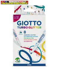 Giotto Turbo Glitter csillámos filctoll készlet 8 darabos