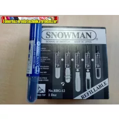 Snowman cserélhető patronos táblafilc RGB-12 kék