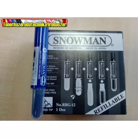 Snowman cserélhető patronos táblafilc RGB-12 kék