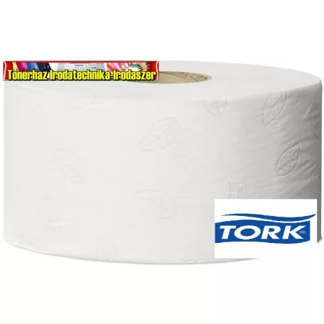Tork 120280 Toalettpapír, T2 rendszer, 2 rétegű, 19 cm átmérő, Advanced mini jumbo, fehér (KHH339)