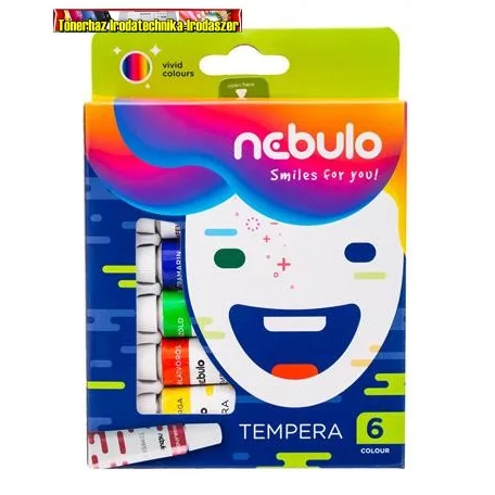 Tempera készlet, 6 darabos Nebulo (6x12ml)