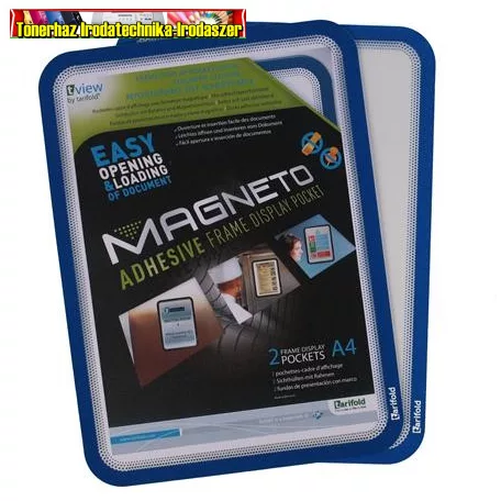 Mágneses tasak, öntapadós háttal, A4, DJOIS/TARIFOLD Magneto, kék