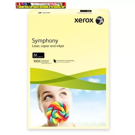 XEROX Symphony világossárga (pasztell) Másolópapír, színes, A4, 80 g,  93975 (500 ív/csg)
