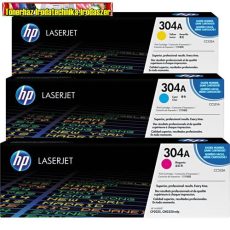 Eredeti Hp CC531A, CC532A, CC533A color tonerek (color  festékkazetta Color Laserjet CM2320, CP2025 nyomtatókhoz (2800 old.) 304A