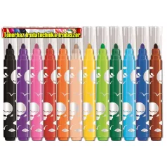    MAPED Color Peps Jumbo Filctoll készlet, 1- 5 mm, kimosható, vastag,  12 különböző szín