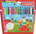   STABILO Trio A-Z ,Filctoll készlet, 0,7 mm, 18 különböző szín