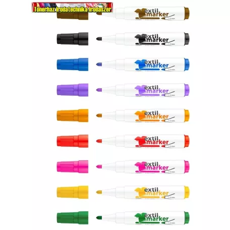 Textilmarker, 1-3 mm, kúpos, ICO XXL T-Shirt,  (textilfilc)  kül.színben