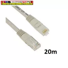 KÁBEL UTP CAT6 PATCH 20M, SZÜRKE