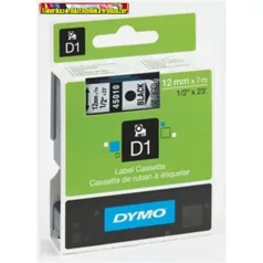   DYMO D1 (S0720500) 45010- 12mmx7m FEKETE betű/VÍZTISZTA háttér