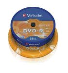 Verbatim DVD-R 4,7GB, 16x, hengeren (AZO) 25db/henger