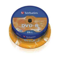 Verbatim DVD-R 4,7GB, 16x, hengeren (AZO) 25db/henger