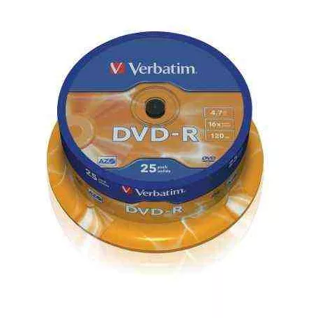 Verbatim DVD-R 4,7GB, 16x, hengeren (AZO) 25db/henger