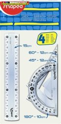 Maped műanyag, 4 db-os kicsi vonalzókészlet Start (vonalzó készlet)