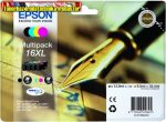   Epson 16XL  T1636 multipack( T16XL black+cyan+yellow+magenta) eredeti C13 T16364010 32,4ml(1,9ml+3*6,5ml)