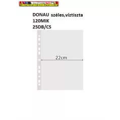  Donau Széles víztiszta lefűzhető genotherm, anyagvastagság:120 mic 25db/cs D1778