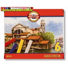   Olajpasztell kréta, KOH-I-NOOR "Gioconda 8111/6, 6 különböző szín