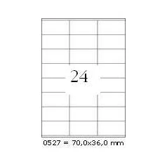   Rayfilm Univerzális címke (etikett) 70x36 mm 24címke/lap 100lap/dob (R0ECO 0527A)