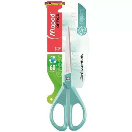 Olló, irodai, 17 cm, MAPED Essentials Green választható színben