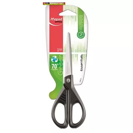 Olló, irodai, 17 cm, MAPED Essentials Green választható színben