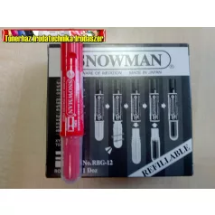 Snowman cserélhető patronos táblafilc RGB-12 piros