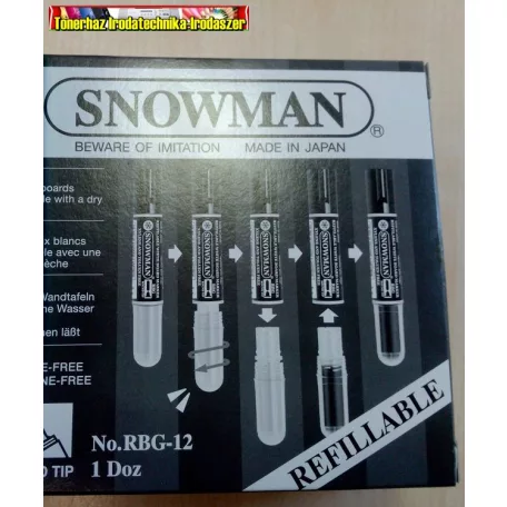 Snowman cserélhető patron RGB-12 táblafilchez fekete (RGB-P)