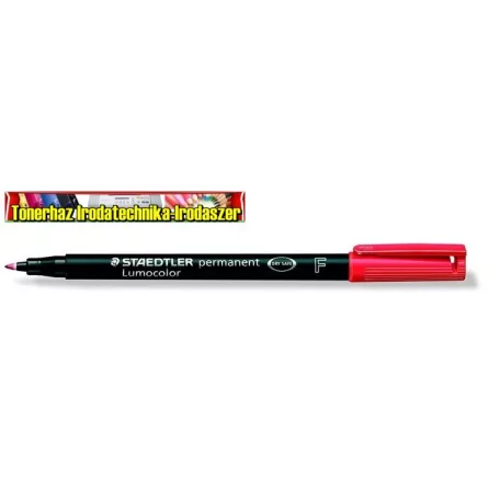 STAEDTLER Lumocolor 318 F Alkoholos marker, OHP, 0,6 mm,  piros