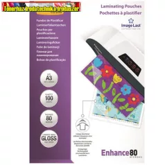   Fellowes lamináló fólia  A/3 2X80micr. lamináló fólia, fényes, 100db/csg. 53062