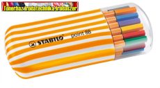 Stabilo Point 88 Zebrui tűfilc, 0,4 mm, 20 szín ovális műanyag dobozban 8820-02