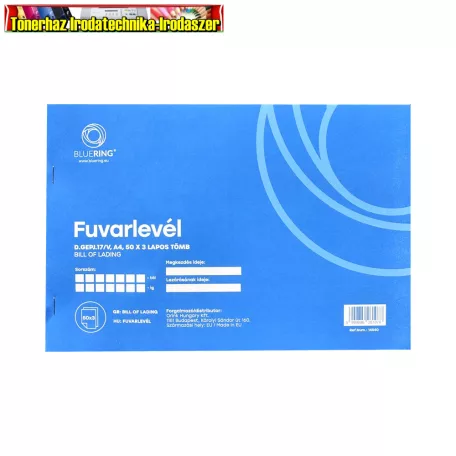 Fuvarlevél 50x3pld D.gép. 17/V fekvő Bluering