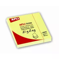   Apli Z öntapadó jegyzettömb, 75x75, sárga 12078 100lap/cs