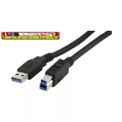 USB 3.0 nyomtató kábel, A-B 1,8 m, wiretek