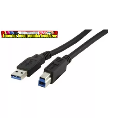 USB 3.0 nyomtató kábel, A-B 1,8 m, wiretek