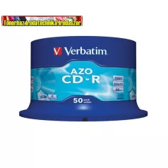   Verbatim CD-R 700 MB, 80min, 52x, hengeren, Crystal (DataLifePlus - AZO) 50db/henger