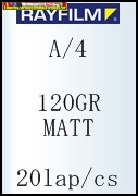 Rayfilm fotópapír A/4 120g matt 20 lap/cs (R0231 1123C)