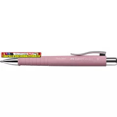   Faber-Castell Poly Ball golyóstoll  0,7 mm, nyomógombos, rózsaszín tolltest