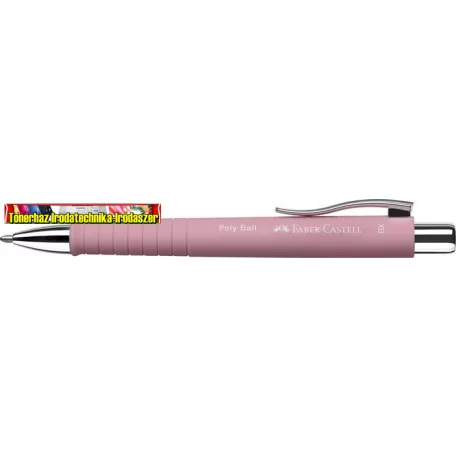 Faber-Castell Poly Ball golyóstoll  0,7 mm, nyomógombos, rózsaszín tolltest