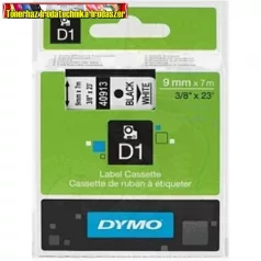   Dymo D1 kazetta 9mmx7m  fehér alapon fekete 40913 (S0720680, 41913)