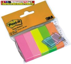 Post-it 670/5 neon jelölőlap (670-5,6705)  papír, 5x100 lap, 15x50 mm,