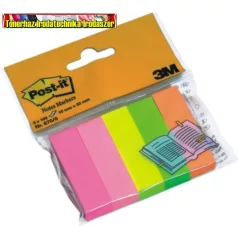   Post-it 670/5 neon jelölőlap (670-5,6705)  papír, 5x100 lap, 15x50 mm,