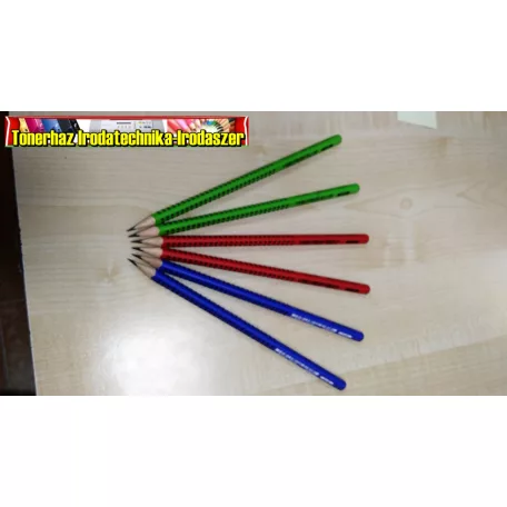 FABER-CASTELL Grip 2001 117000 B grafitceruza világoszöld, bordó ,piros, kék,mályva testszínű