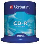   Verbatim CD-R 700 MB, 80min, 52x, hengeren (DataLife) 100db/henger
