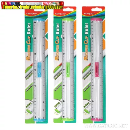 KEYROAD Vonalzó -KR971313- alumínium 30 cm tolltartóval 